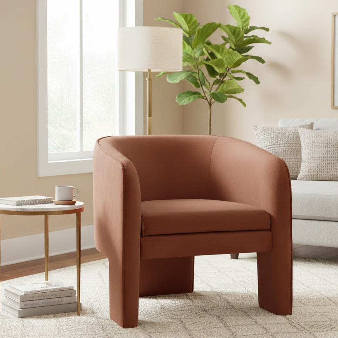 KEYS ROAD DESIGNS INGRAM VELVET OCCASIONAL CHAIR