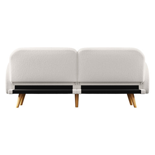 LIVING FUSION KAEL 3 SEATER SINGLE SHERPA SOFA BED