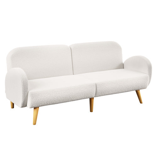 LIVING FUSION KAEL 3 SEATER SINGLE SHERPA SOFA BED