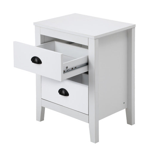 LIVING FUSION KAITLIN 2 DRAWER BEDSIDE TABLE