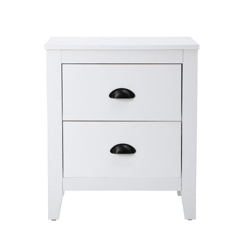 LIVING FUSION KAITLIN 2 DRAWER BEDSIDE TABLE