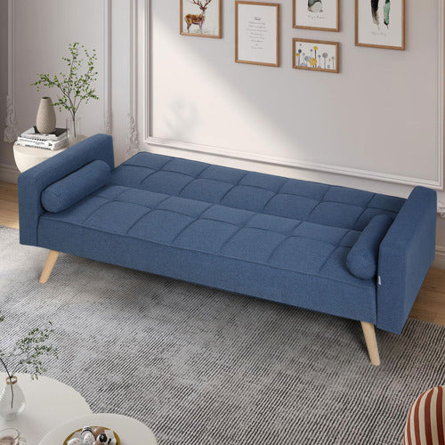 HAVEN COVE FURNITURE KASH 3 SEATER LINEN DOUBLE SOFA BED