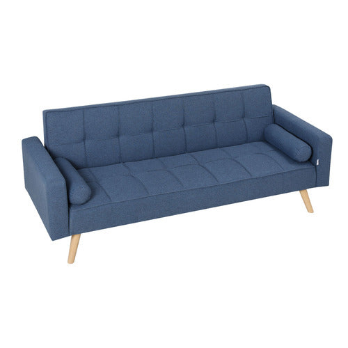 HAVEN COVE FURNITURE KASH 3 SEATER LINEN DOUBLE SOFA BED