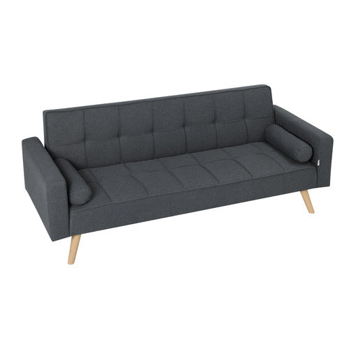 HAVEN COVE FURNITURE KASH 3 SEATER LINEN DOUBLE SOFA BED