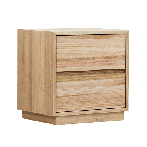 EVERGREEN HOME NATURAL KAYSON MESSMATE TIMBER BEDSIDE TABLE