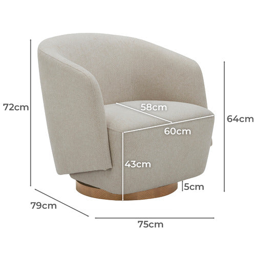 KELLY SWIVEL ARMCHAIR