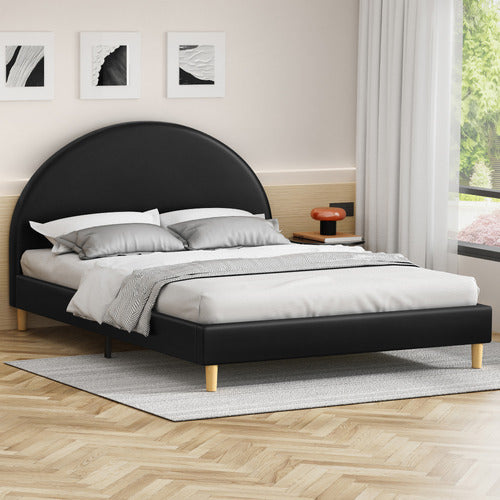 HOXTON ROOM KENYATTA FAUX LEATHER PLATFORM BED
