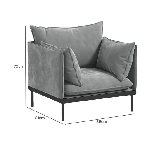 CHISWICK LIVING KHAN UPHOLSTERED ARMCHAIR