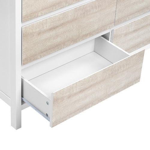 WHITEWASH KINGSCLIFF 6 DRAWER CHEST
