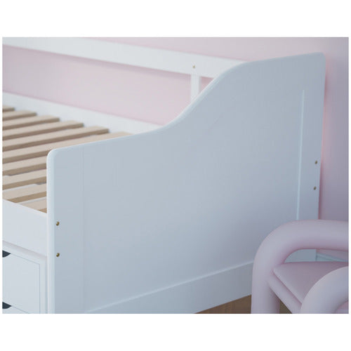 MYTOPIA KINGSTON PINE WOOD SINGLE DAYBED WITH STORAGE