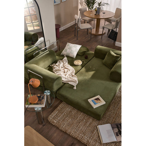MIKASA FURNITURE KIRAN 3 SEATER DOUBLE CORDUROY SOFA BED