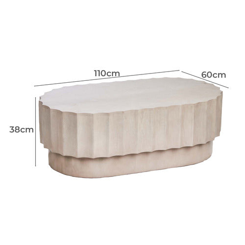 THE HOME COLLECTIVE KNOX MANGO WOOD COFFEE TABLE