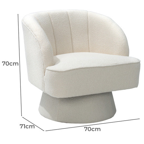 NATURALLY PROVINICIAL KRISHNA BOUCLE SWIVEL ACCENT CHAIR