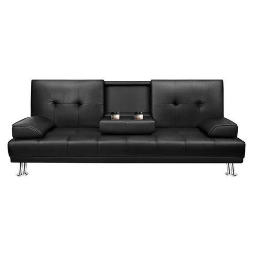 HOXTON ROOM KYRYLO 2 SEATER SINGLE FAUX LEATHER SOFA BED