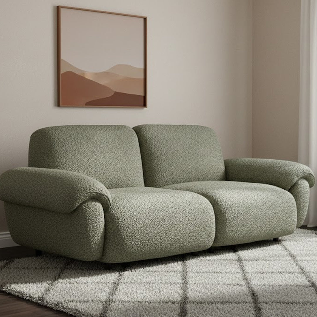 LAVINIA FABRIC 2.5 SEATER SOFA FOREST GREEN