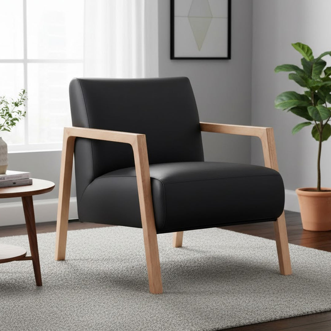 LEGACY FURNITURE EARL BUFFALO LEATHER ARMCHAIR