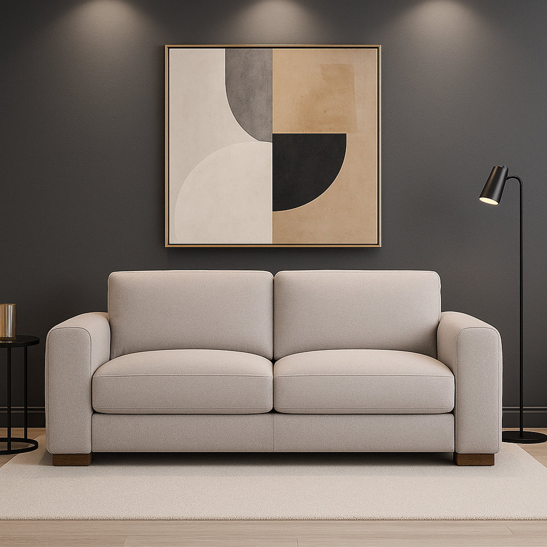 LEONE FABRIC 2.5 SEATER SOFA GREY