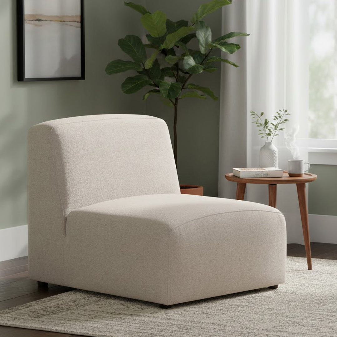 LINEA FURNITURE ADDISON ARMLESS ARMCHAIR