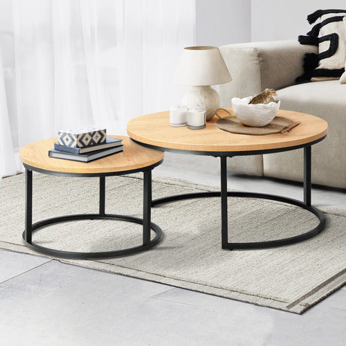 LIVING FUSION 2 PIECE LEONID NESTING COFFEE TABLE SET