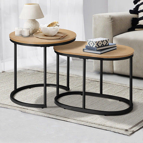 LIVING FUSION 2 PIECE SHERMAN NESTING COFFEE TABLE