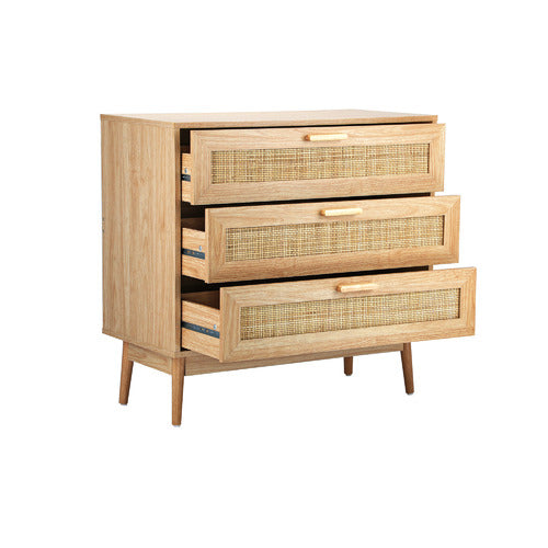 LIVING FUSION HOLLY 3 DRAWER RATTAN CHEST