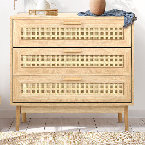 LIVING FUSION HOLLY 3 DRAWER RATTAN CHEST