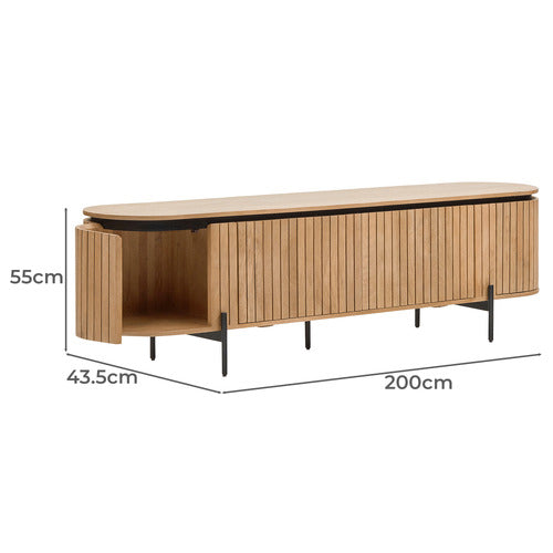 LINEA FURNITURE LAGAN MANGO WOOD ENTERTAINMENT UNIT