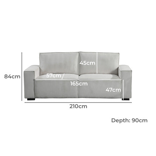 SOUTHERN STYLERS LAKAN 3 SEATER UPHOLSTERED SOFA