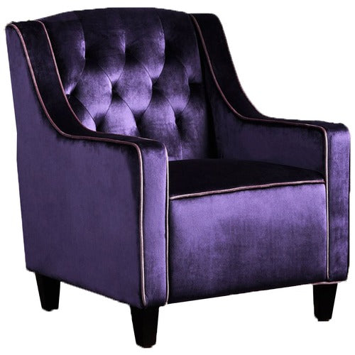 FURNITURE MARKET LARA TUFTED NEW VELVET ARMCHAIR