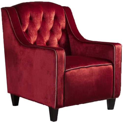 FURNITURE MARKET LARA TUFTED NEW VELVET ARMCHAIR