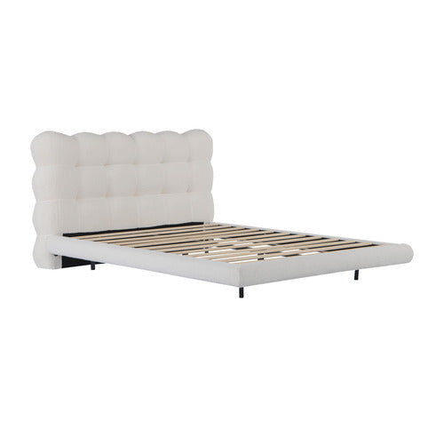 AROYA HOME LAURA SHERPA FLOATING BED WITH LED