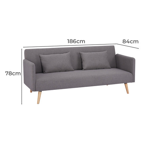 CORA HOME LIVING LAWRENCE 3 SEATER SOFA BED