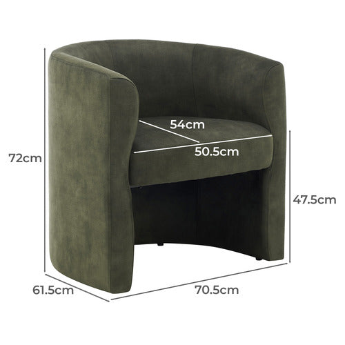 CORNER OFFICE LEILANI VELVET ARMCHAIR
