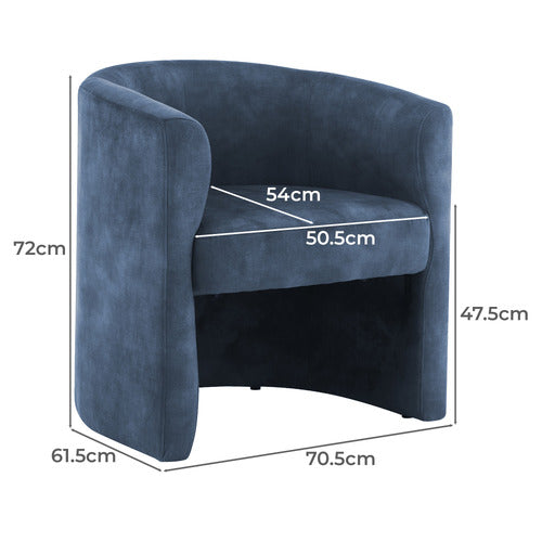 CORNER OFFICE LEILANI VELVET ARMCHAIR