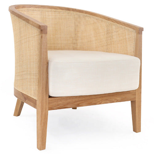 HYDE PARK HOME LENYLLE OAK WOOD TUB CHAIR