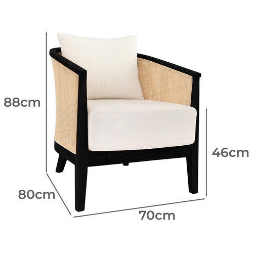 HYDE PARK HOME LENYLLE OAK WOOD TUB CHAIR