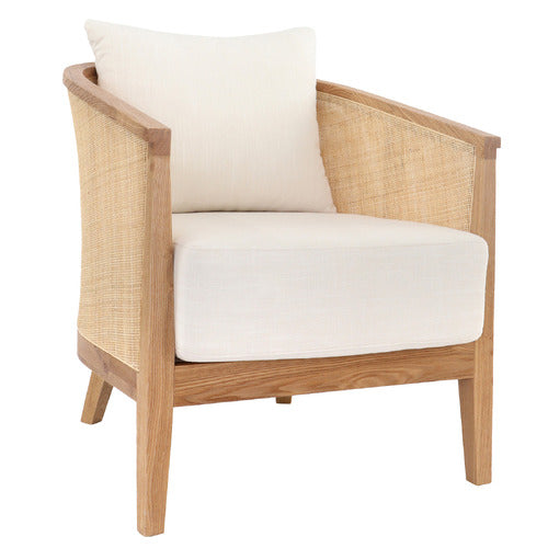 HYDE PARK HOME LENYLLE OAK WOOD TUB CHAIR