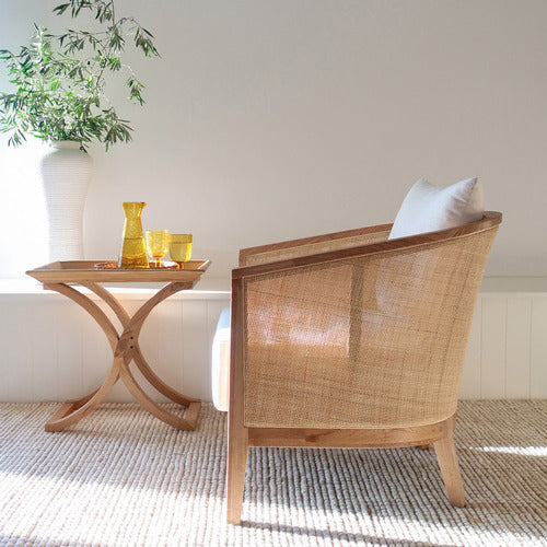 HYDE PARK HOME LENYLLE OAK WOOD TUB CHAIR