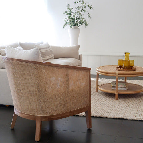 HYDE PARK HOME LENYLLE OAK WOOD TUB CHAIR