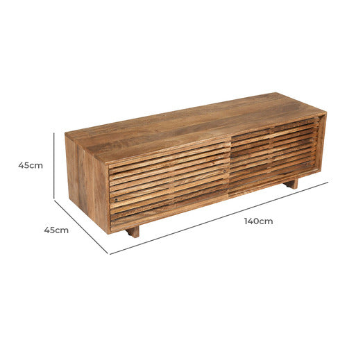 HOME & LIFESTYLE LEO MANGO WOOD TV UNIT