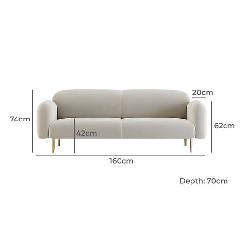 MODERN COLLECTIVE LEOPOLD 2 SEATER VELVET SOFA