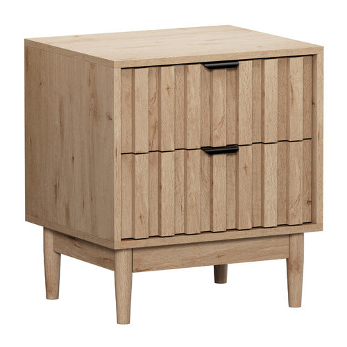 LIVING FUSION ADRIAN 2 DRAWER BEDSIDE TABLE