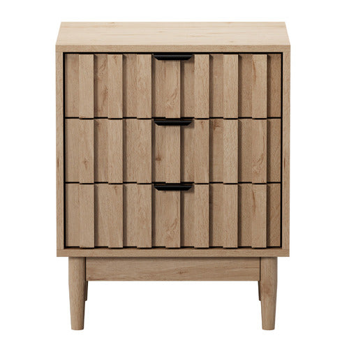 LIVING FUSION ADRIAN 3 DRAWER BEDSIDE TABLE