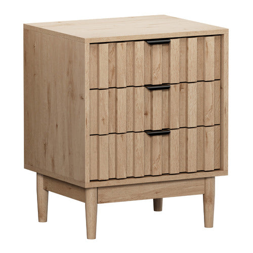 LIVING FUSION ADRIAN 3 DRAWER BEDSIDE TABLE
