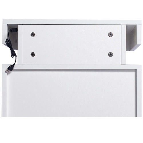 OAKLEIGH HOME 2 DRAWER BEDSIDE TABLE WITH LED LIGHT