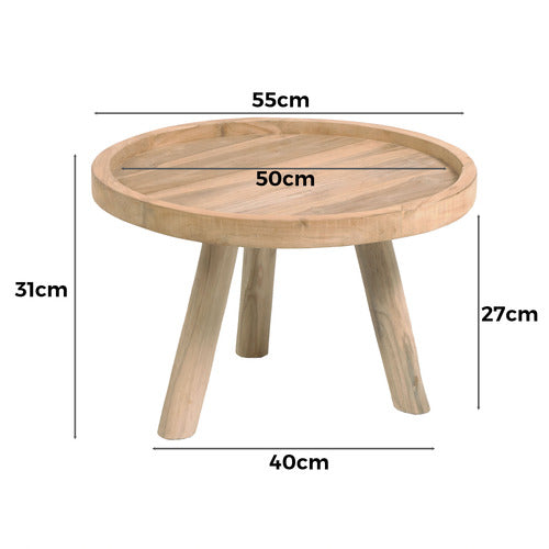 LINEA FURNITURE LEVISON TEAK WOOD COFFEE TABLE
