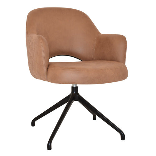 BRIGHT SIDE FURNITURE LEX UPHOLSTERED TRESTLE ARMCHAIRS (SET OF 2)