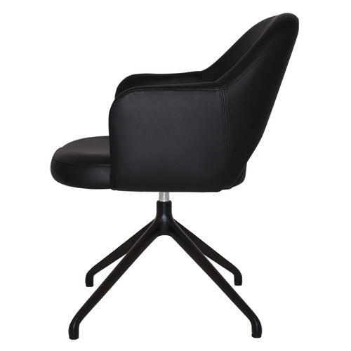 BRIGHT SIDE FURNITURE LEX VINYL TRESTLE ARMCHAIRS (SET OF 2)