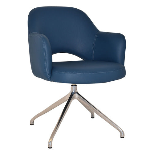 BRIGHT SIDE FURNITURE LEX VINYL TRESTLE ARMCHAIRS (SET OF 2)