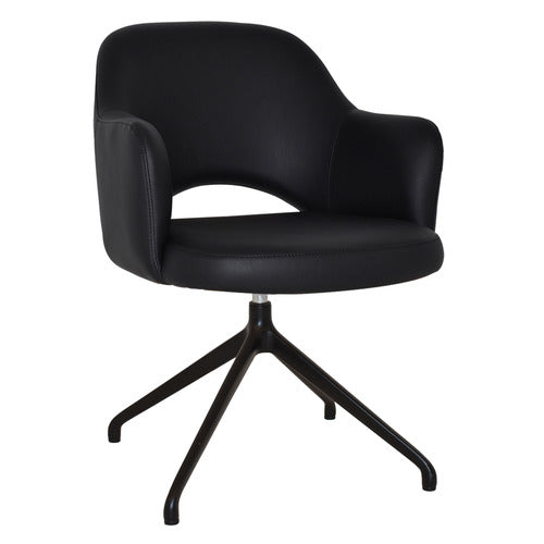 BRIGHT SIDE FURNITURE LEX VINYL TRESTLE ARMCHAIRS (SET OF 2)